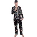 Animals Galaxy Space Men s Long Sleeve Satin Pajamas Set View1