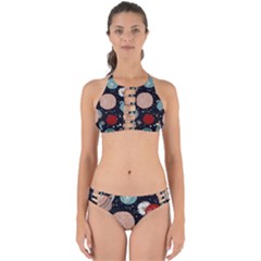 Space Galaxy Pattern Perfectly Cut Out Bikini Set by Pakjumat