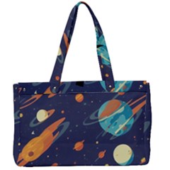 Space Galaxy Planet Universe Stars Night Fantasy Canvas Work Bag by Pakjumat