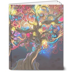 Psychedelic Tree Abstract Psicodelia 8  X 10  Softcover Notebook by Modalart