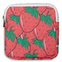 Texture Sweet Strawberry Dessert Food Summer Pattern Mini Square Pouch View1