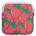 Texture Sweet Strawberry Dessert Food Summer Pattern Mini Square Pouch View2