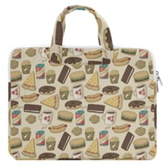 Junk Food Hipster Pattern Macbook Pro 16  Double Pocket Laptop Bag  by Sarkoni