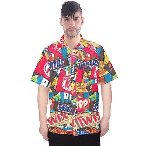 Pop Art Food Cute Patterns Men s Hawaii Shirt by Sarkoni