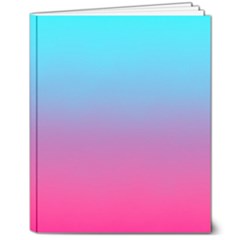 Blue Pink Purple 8  X 10  Softcover Notebook by Dutashop