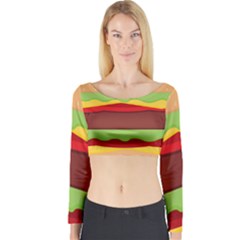 Cake Cute Burger Long Sleeve Crop Top by Dutashop