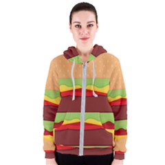 Cake Cute Burger Women s Zipper Hoodie by Dutashop