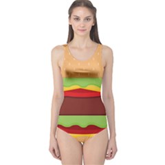 Cake Cute Burger One Piece Swimsuit by Dutashop