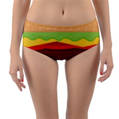 Cake Cute Burger Reversible Mid-waist Bikini Bottoms by Dutashop