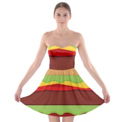 Cake Cute Burger Strapless Bra Top Dress by Dutashop