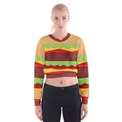 Cake Cute Burger Cropped Sweatshirt by Dutashop