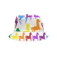 Colorful Horse Background Wallpaper Inside Out Bucket Hat (kids) by Amaryn4rt