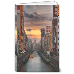 River Buildings City Urban 8  X 10  Softcover Notebook by Sarkoni