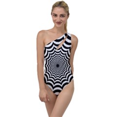 Spider Web Hypnotic To One Side Swimsuit by Amaryn4rt