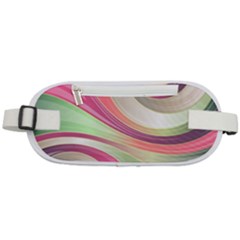 Abstract Colorful Background Wavy Rounded Waist Pouch by Amaryn4rt