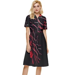 Pattern Design Abstract Background Button Top Knee Length Dress by Amaryn4rt