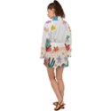 Cartoon Marine Life Marine Drawing Long Sleeve Kimono View2