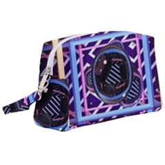 Abstract Sphere Room 3d Design Wristlet Pouch Bag (large) by Amaryn4rt