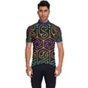 Circuit Hexagonal Geometric Pattern Background Pattern Men s Short Sleeve Cycling Jersey View1