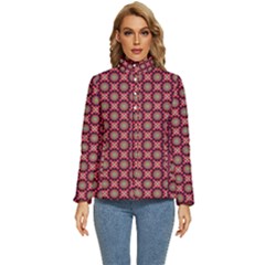 Kaleidoscope Seamless Pattern Women s Puffer Bubble Jacket Coat by Ravend