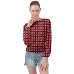 Kaleidoscope Seamless Pattern Banded Bottom Chiffon Top by Ravend