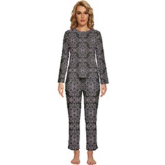 Line Geometry Pattern Geometric Womens  Long Sleeve Lightweight Pajamas Set by Amaryn4rt