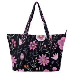 Flowers Pattern Full Print Shoulder Bag by Ravend