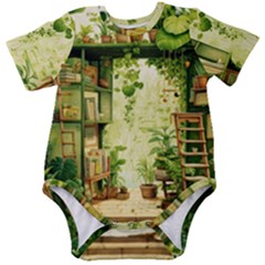 Building Potted Plants Baby Short Sleeve Bodysuit by Ravend