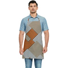 Abstract Pattern Line Art Design Decoration Kitchen Apron by Ravend