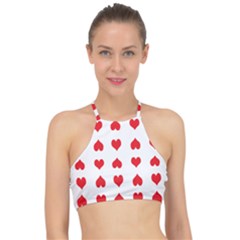 Heart Red Love Valentines Day Halter Bikini Top by Bajindul