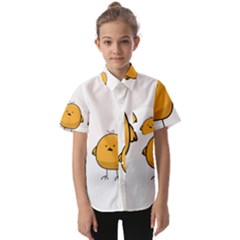 Chick Easter Cute Fun Spring Kids  Short Sleeve Shirt by Ndabl3x