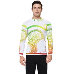 Throughts Construct Does Face Men s Long Sleeve Rash Guard by Ndabl3x