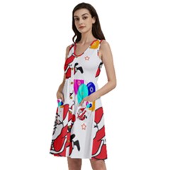 Nicholas Santa Claus Balloons Stars Sleeveless Dress With Pocket by Ndabl3x