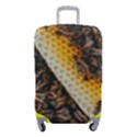 Yellow And Black Bees On Brown And Black Luggage Cover (Small) View1