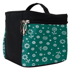 Flowers Floral Background Green Make Up Travel Bag (small) by Grandong