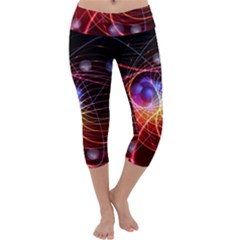 Physics Quantum Physics Particles Capri Yoga Leggings by Sarkoni