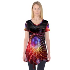 Physics Quantum Physics Particles Short Sleeve Tunic  by Sarkoni