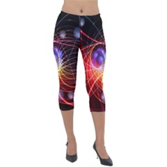 Physics Quantum Physics Particles Lightweight Velour Capri Leggings  by Sarkoni