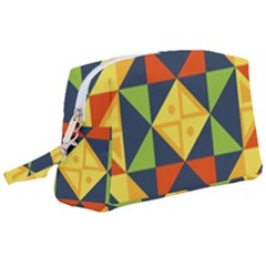 Background Geometric Color Wristlet Pouch Bag (large) by Sarkoni