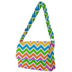 Chevron Pattern Design Texture Full Print Messenger Bag (l) by Apen