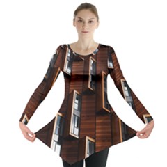 Abstract Architecture Building Business Long Sleeve Tunic  by Amaryn4rt