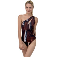 Abstract Architecture Building Business To One Side Swimsuit by Amaryn4rt