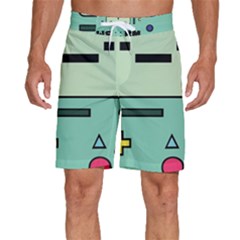 Adventure Time Beemo Bmo Illustration Cartoons Men s Beach Shorts by Sarkoni