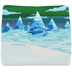 Frost Mountains Illustration Adventure Time Fantasy Art Landscape Seat Cushion by Sarkoni