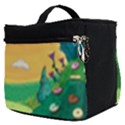 Green Field Illustration Adventure Time Multi Colored Make Up Travel Bag (Small) View2