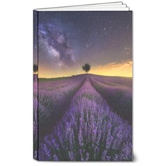 Bed Of Purple Petaled Flowers Photography Landscape Nature 8  X 10  Softcover Notebook by Sarkoni