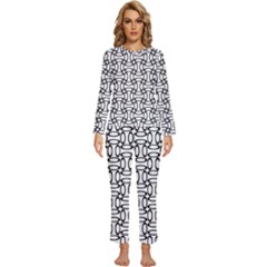 Ellipse Pattern Ellipse Dot Pattern Womens  Long Sleeve Lightweight Pajamas Set by Apen