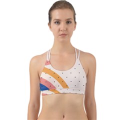 Retro Abstract Geometric Back Web Sports Bra by Modalart