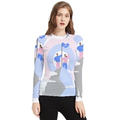 Achievement Success Mountain Clouds Women s Long Sleeve Rash Guard by Modalart