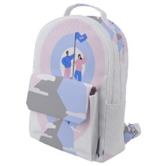 Achievement Success Mountain Clouds Flap Pocket Backpack (small) by Modalart